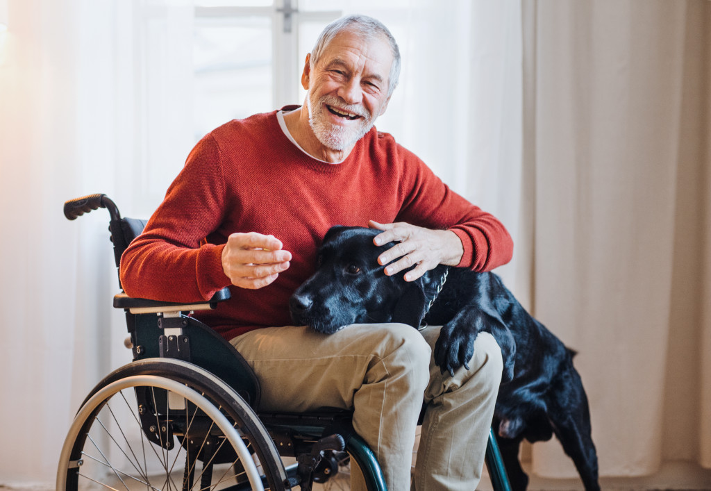 Disabled senior at home